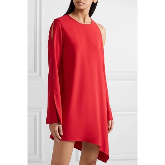 IRO Crew Cutout Mini Dress Womens 6 Light Pink Awati Asymmetrical Open Shoulder - Picture 14 of 14